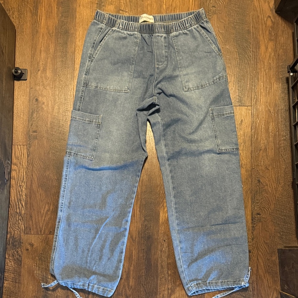 Denim Cargo Pants